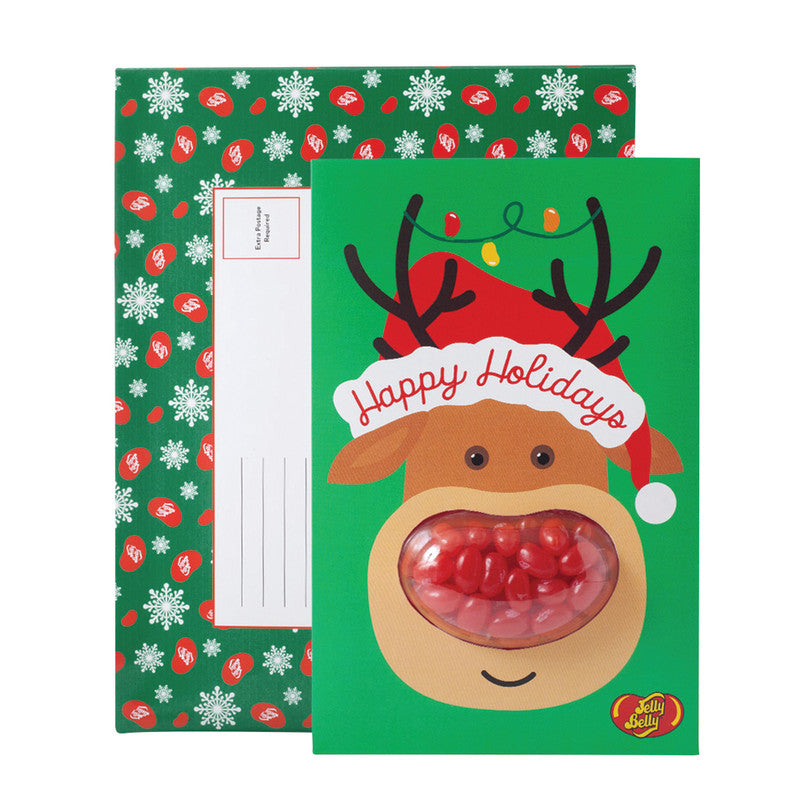 Wholesale Jelly Belly Christmas Rudolph 1 Oz Greeting Card Bulk