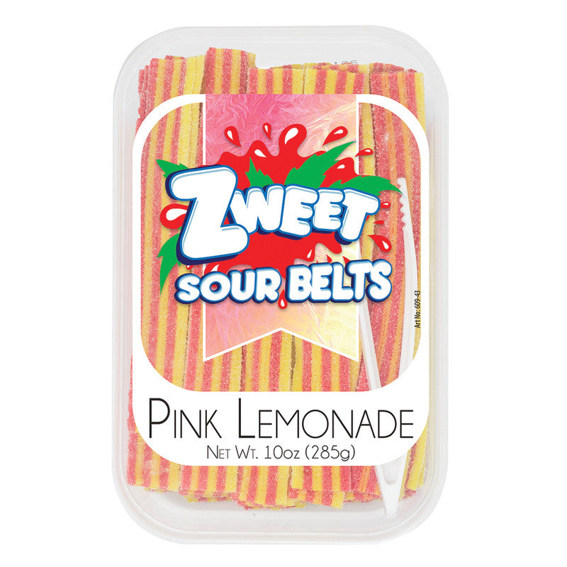 Wholesale Zweet Pink Lemonade Sour Belts 10 Oz Tub *Sf Dc Only*- Bulk