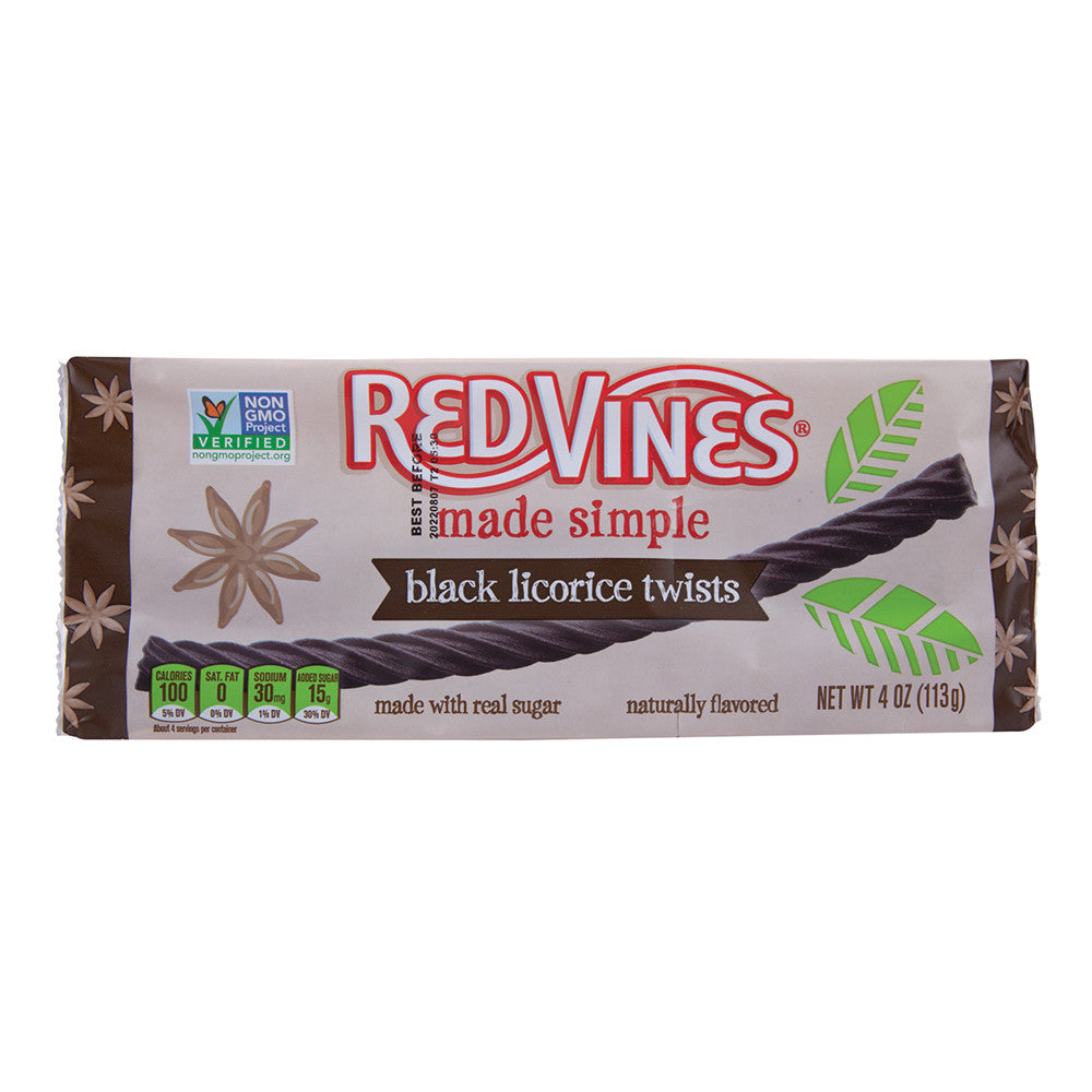 Red Vines Made Simple Black Licorice 4 Oz Tray