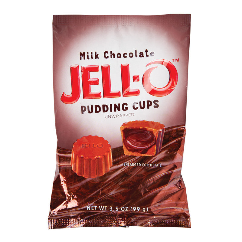 Wholesale Jell-O Milk Chocolate Pudding Cups 3.5 Oz Bag-12ct case Bulk