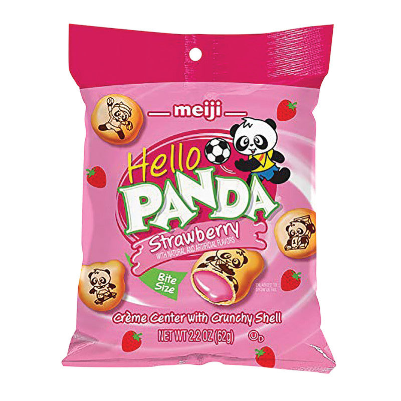 Wholesale Hello Panda Strawberry Minis 2.2 Oz Peg Bag Bulk