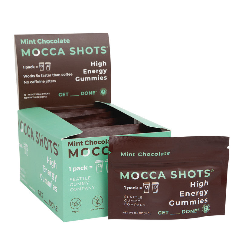 Wholesale Mocca Shots Mint Chocolate Gummies 0.5 Oz- Bulk