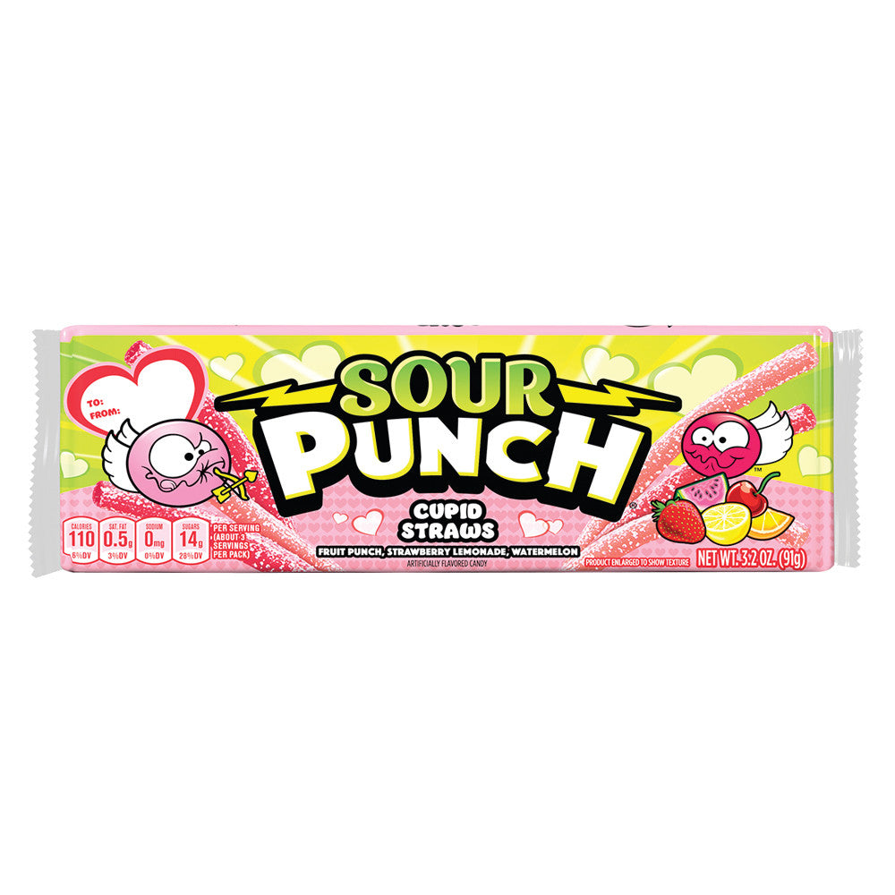 Wholesale Sour Punch Cupid Straws 3.2 Oz- Bulk