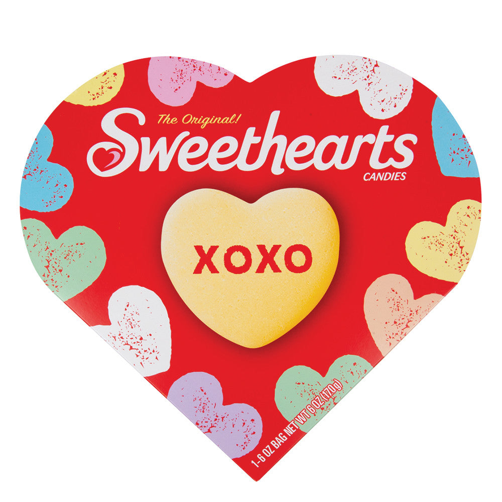 Wholesale The Original Sweethearts Conversation Hearts 6 Oz Heart Box - Pk6- Bulk