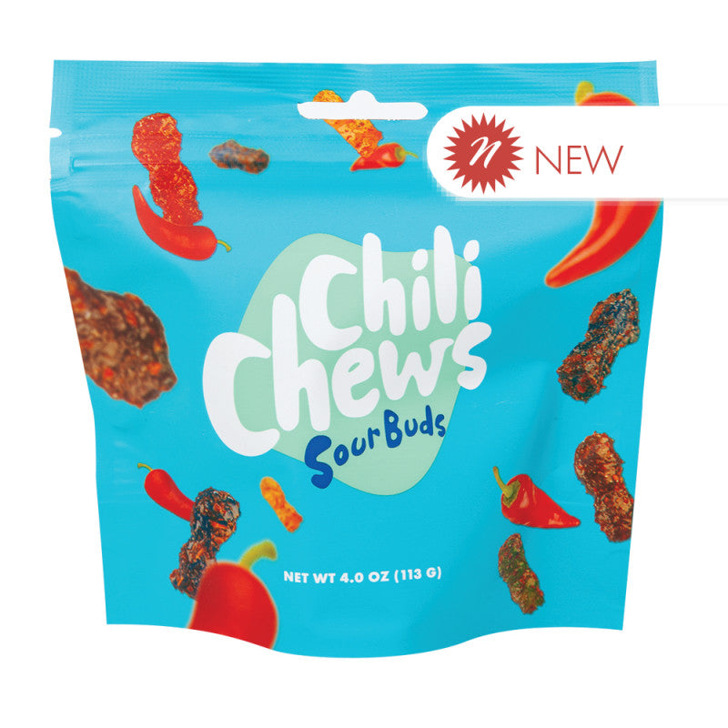 Wholesale Chili Chews Sour Buds 4 Oz Pouch- Bulk