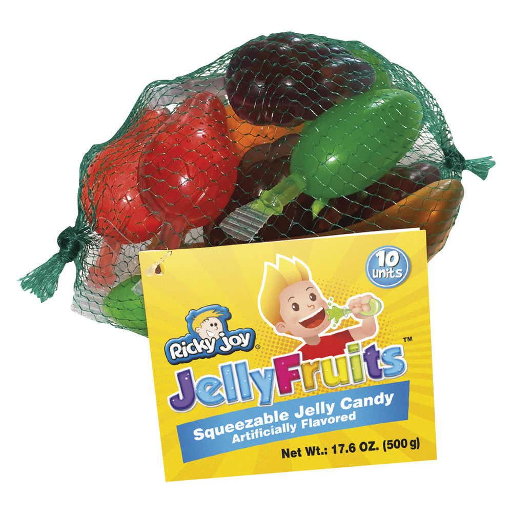 Wholesale Ricky Joy Jelly Fruits 17.6 Oz 10 Piece Mesh Bag- Bulk