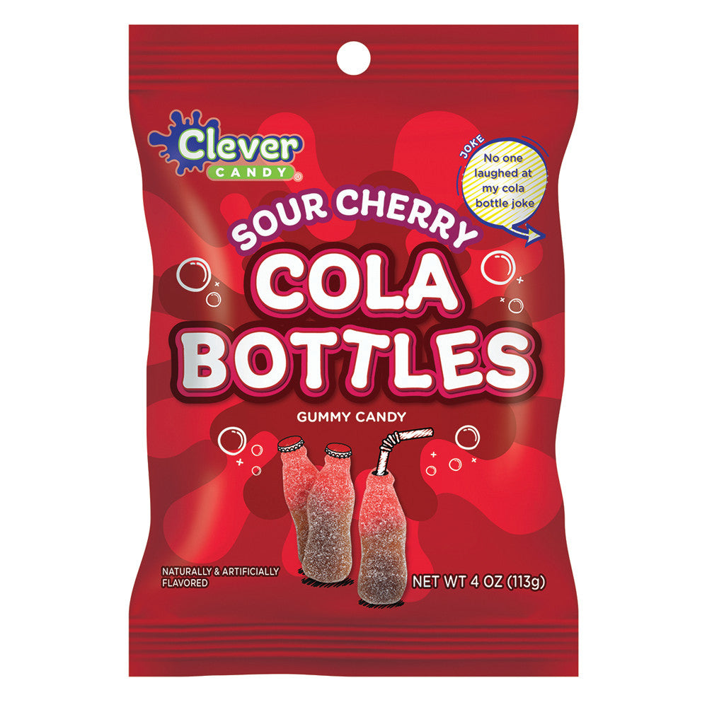 Wholesale Müttenberg Candy Sour Cherry Cola Bottles 4 Oz Peg Bag-12ct Case Bulk