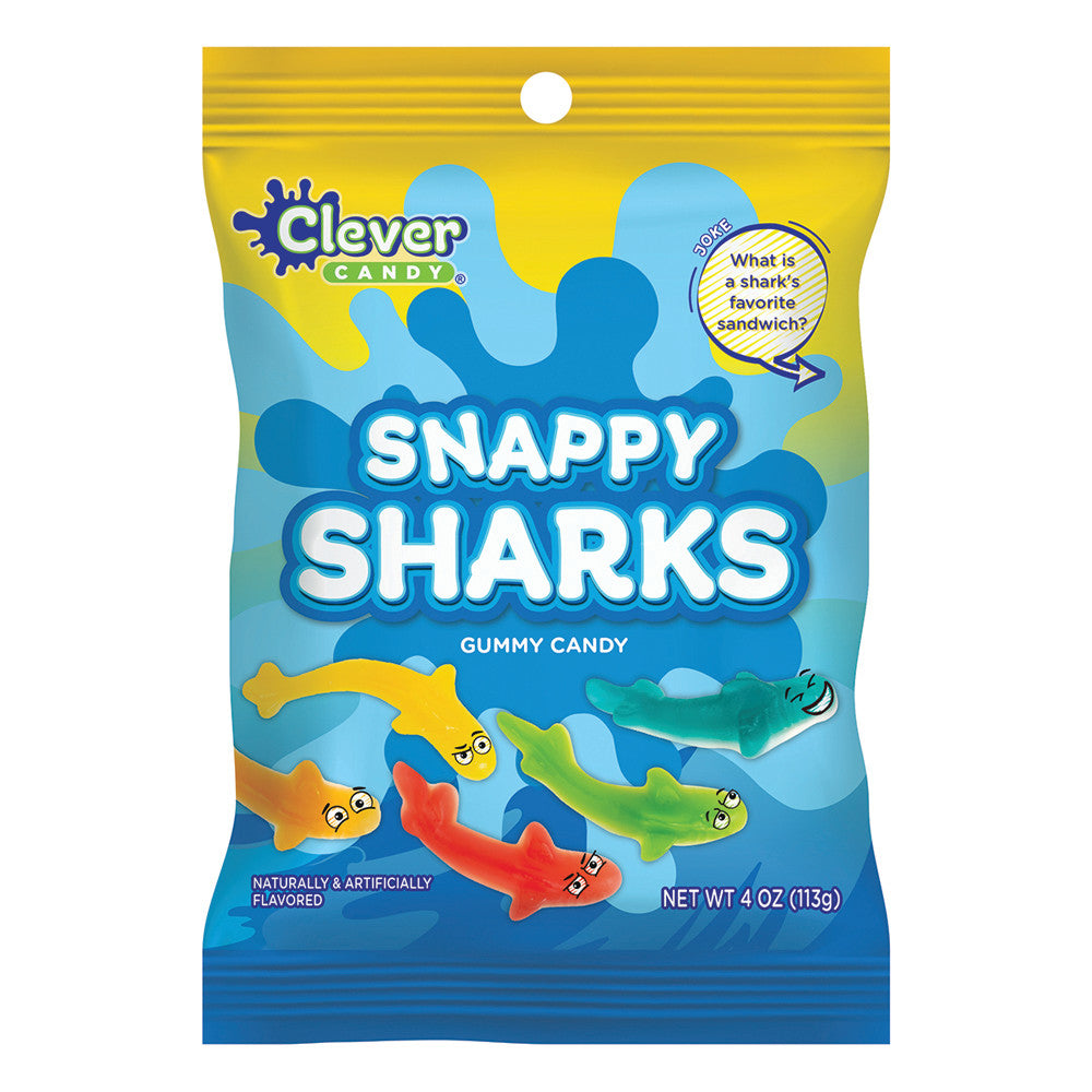Wholesale Müttenberg Candy Snappy Sharks 4 Oz Peg Bag- Bulk