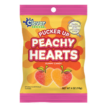 Wholesale Müttenberg Candy Pucker Up Peachy Hearts 4 Oz Peg Bag- Bulk