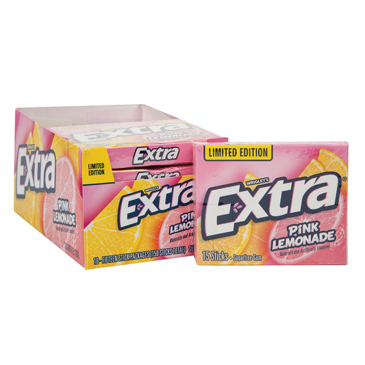 Wholesale Extra Pink Lemonade Gum 1.32 Oz- Bulk