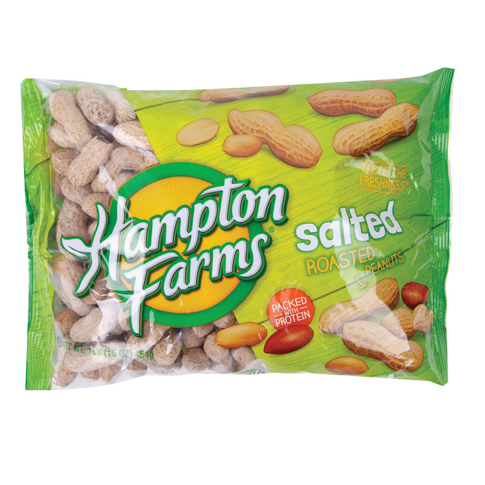 Wholesale Hampton Farms In Shell Salted Roasted Peanuts 16 Oz 24 Pack Bulk
