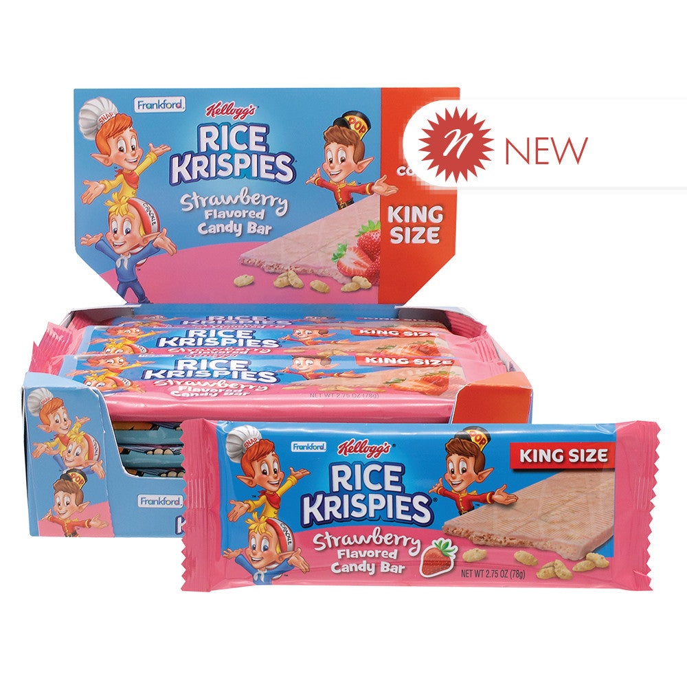 Wholesale Rice Krispies Strawberry Flavored Candy Bar King Size 2.75 Oz Bulk