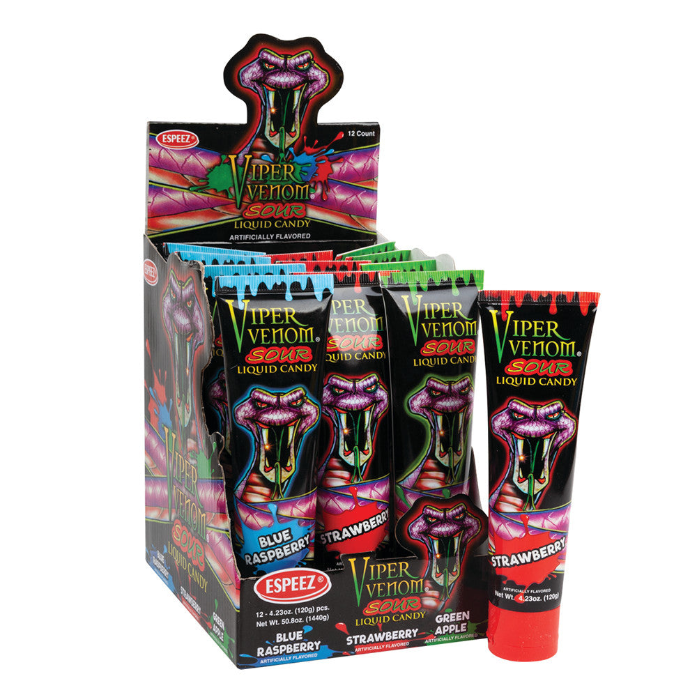 Wholesale Viper Venom Sour Liquid Candy Assorted 4.23 Oz Tube Bulk