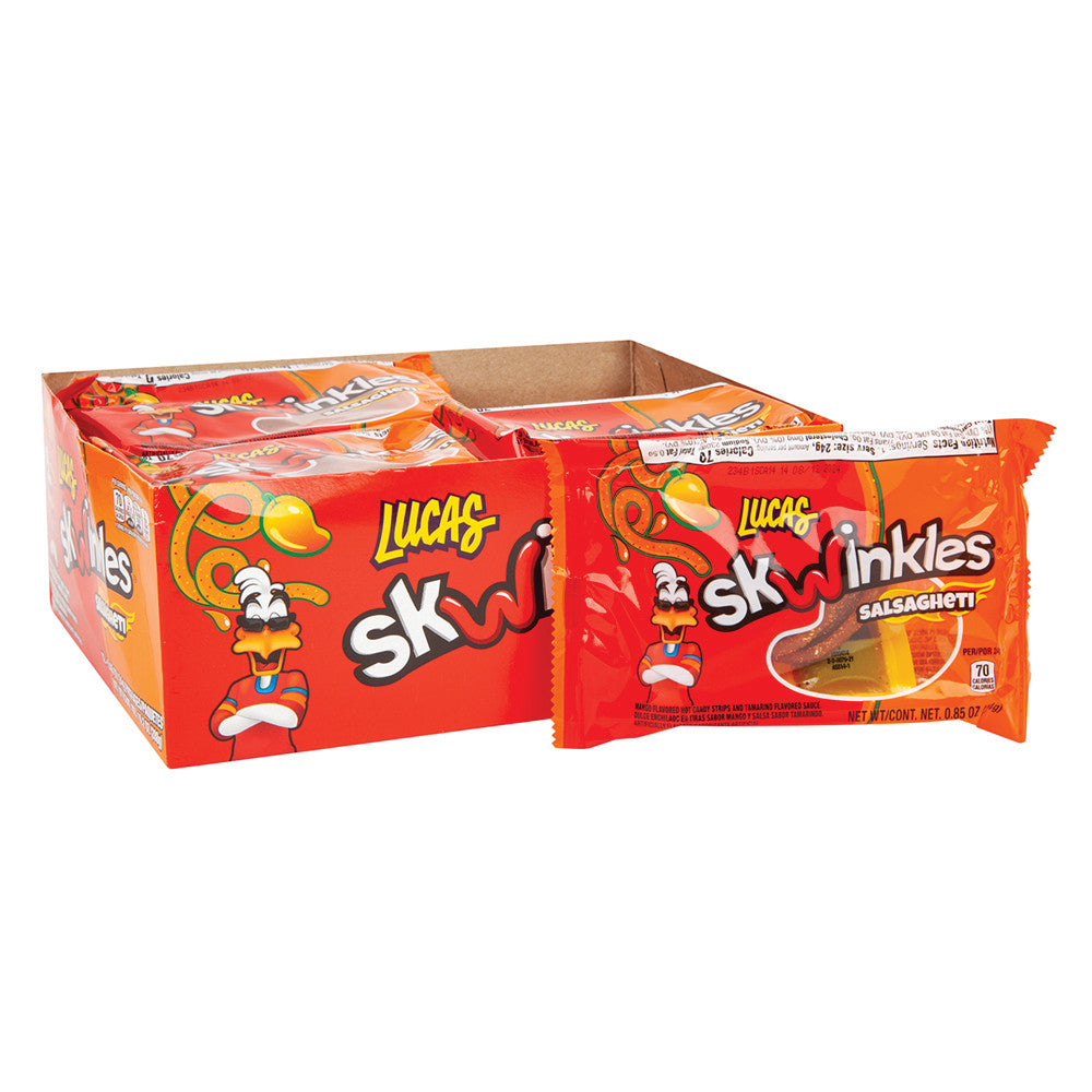 Wholesale Lucas Skwinkles Salsagheti Mango 0.85 Oz Box Bulk