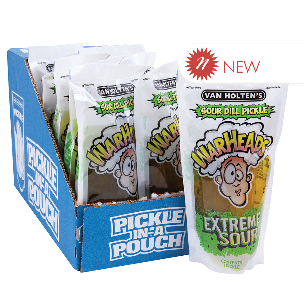 Wholesale Van Holten'S Warheads Pickle In A Pouch-12ct Case Bulk