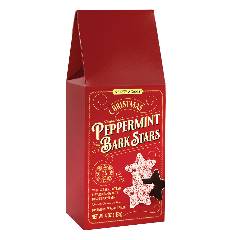 Wholesale Nancy Adams Peppermint Bark Stars 4 Oz Box-12ct Case Bulk