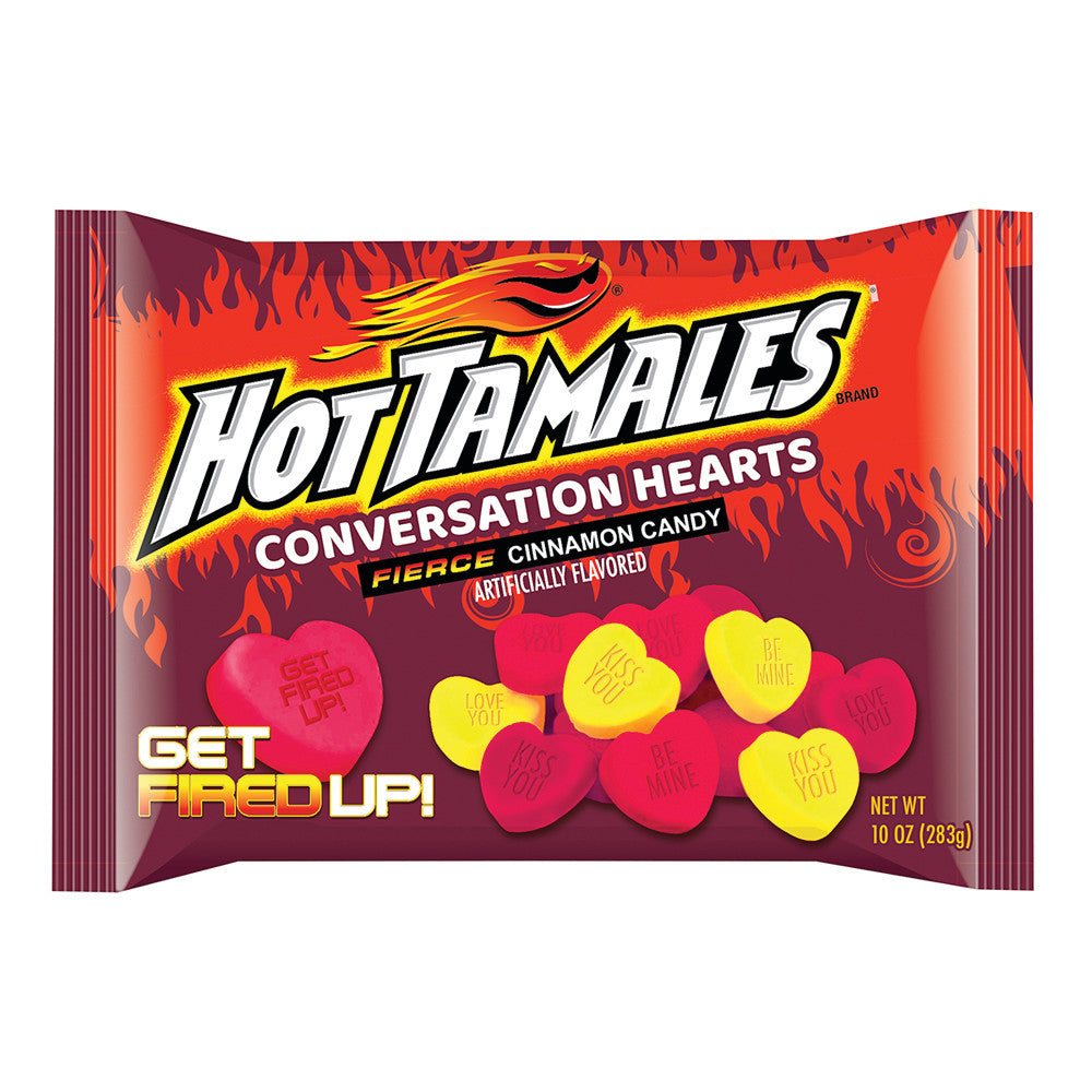 Wholesale Hot Tamales Conversation Hearts 10 Oz Bag-12ct Case Bulk