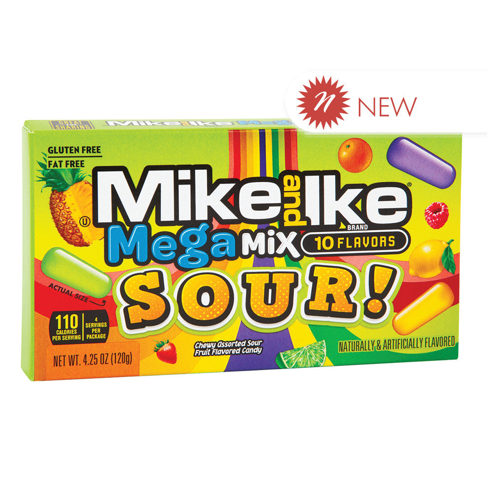 Wholesale Mike & Ike Mega Mix Sour 4.25 Oz Theater Box- Bulk