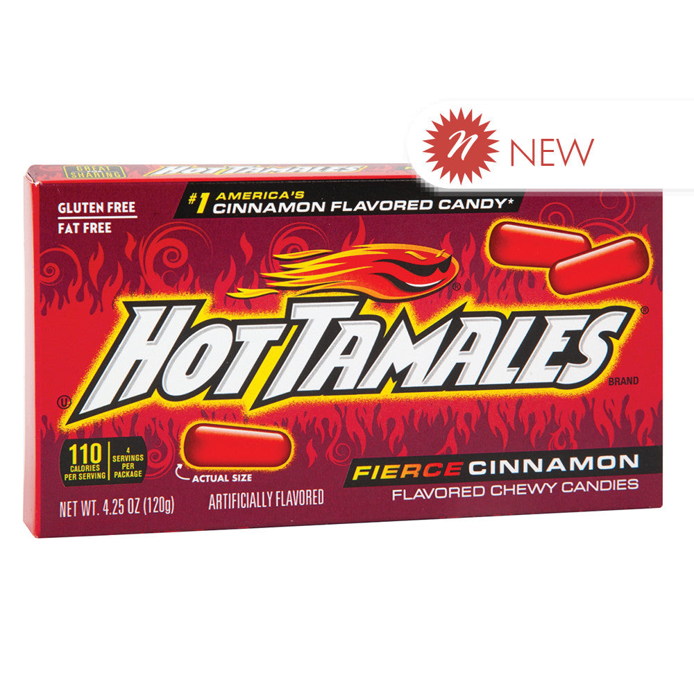 Wholesale Hot Tamales Fierce Cinnamon 4.25 Oz Theater Box- Bulk