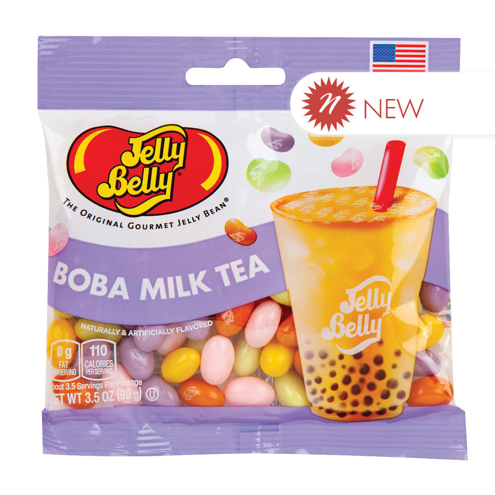 Wholesale Jelly Belly Boba Tea 3.5 Oz Peg Bag Bulk
