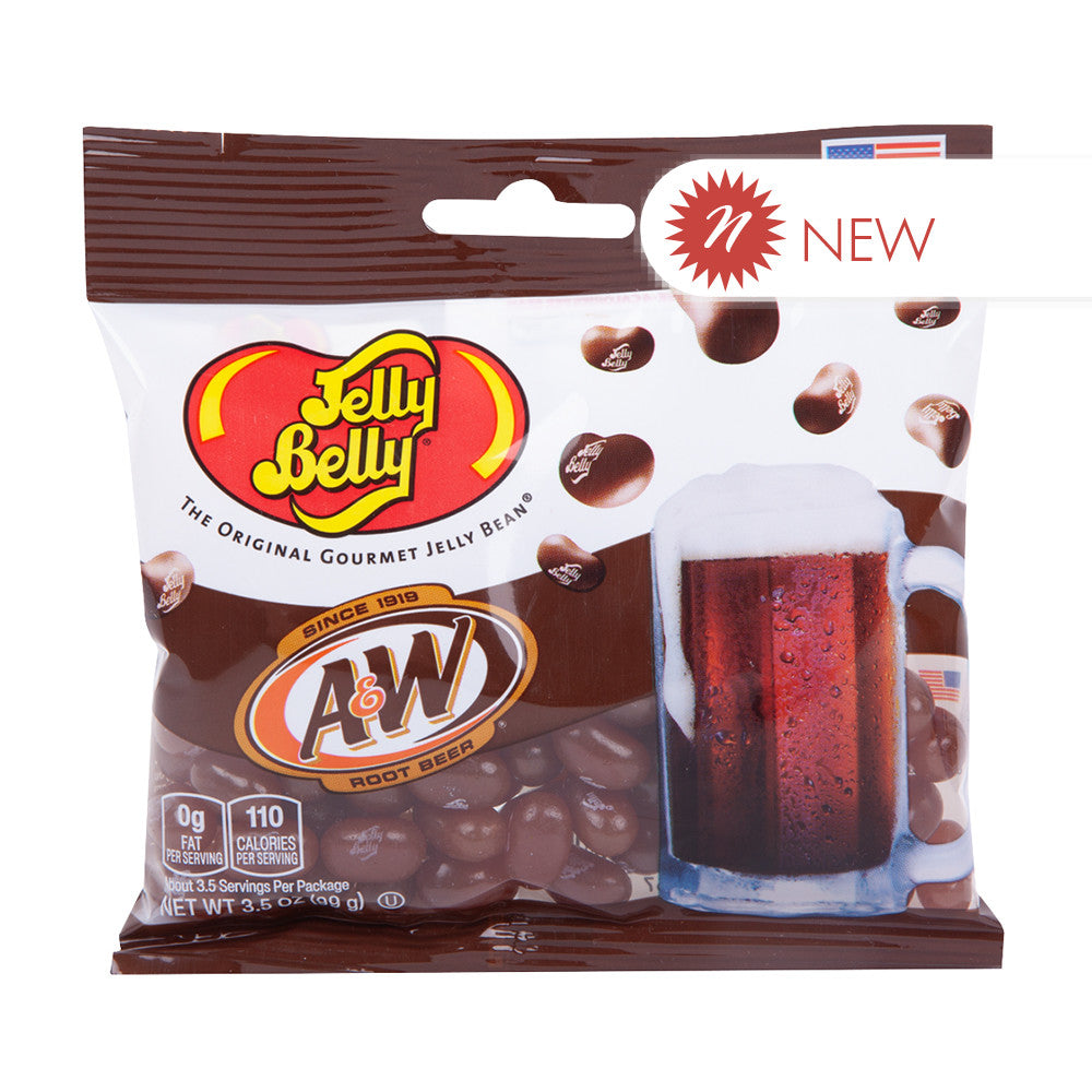 Wholesale Jelly Belly A&W Root Beer 3.5 Oz Peg Bag- Bulk