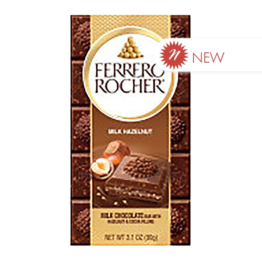 Wholesale Ferrero Rocher Bar Milk Chocolate Hazelnut Bar 3.1 Oz 8 Count Pack Bulk