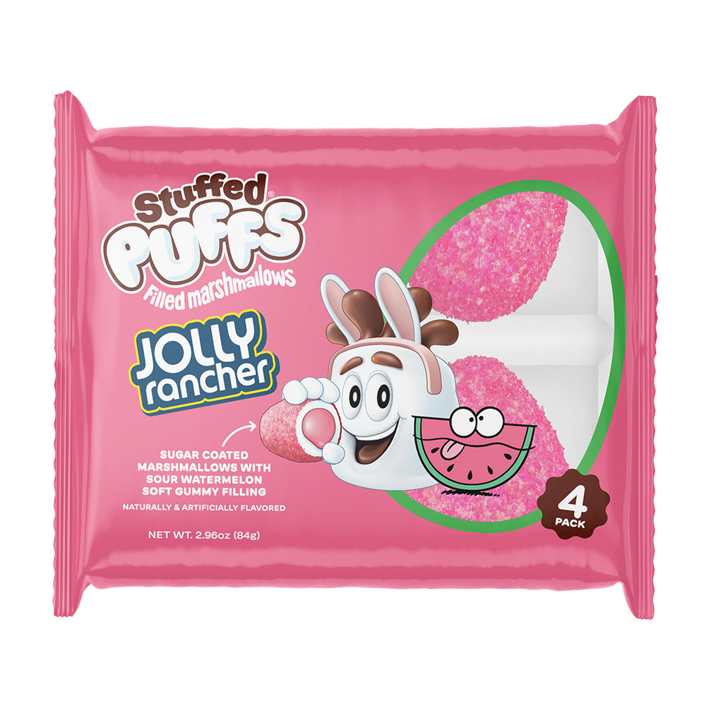 Stuffed Puffs Pink Watermelon  Jolly Rancher 2.96 Oz
