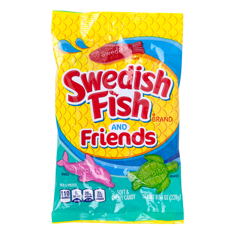 Wholesale Swedish Fish & Friends 8.04 Oz Peg Bag- Bulk