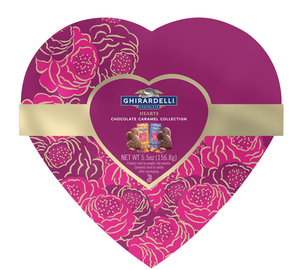 Wholesale Ghirardelli Hearts Chocolate Caramel Collection 5.5 Oz Box Bulk