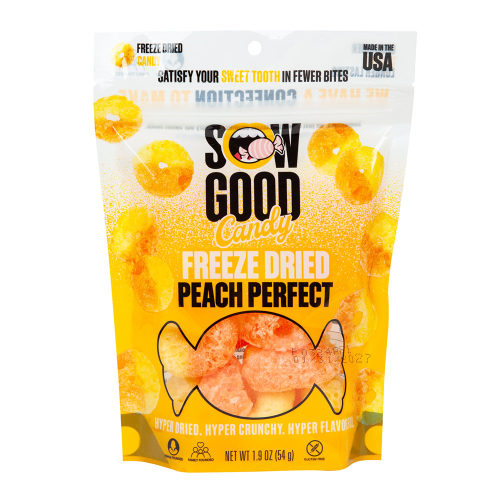 Sow Good Freeze Dried Peach Perfect 1.9 Oz Pouch