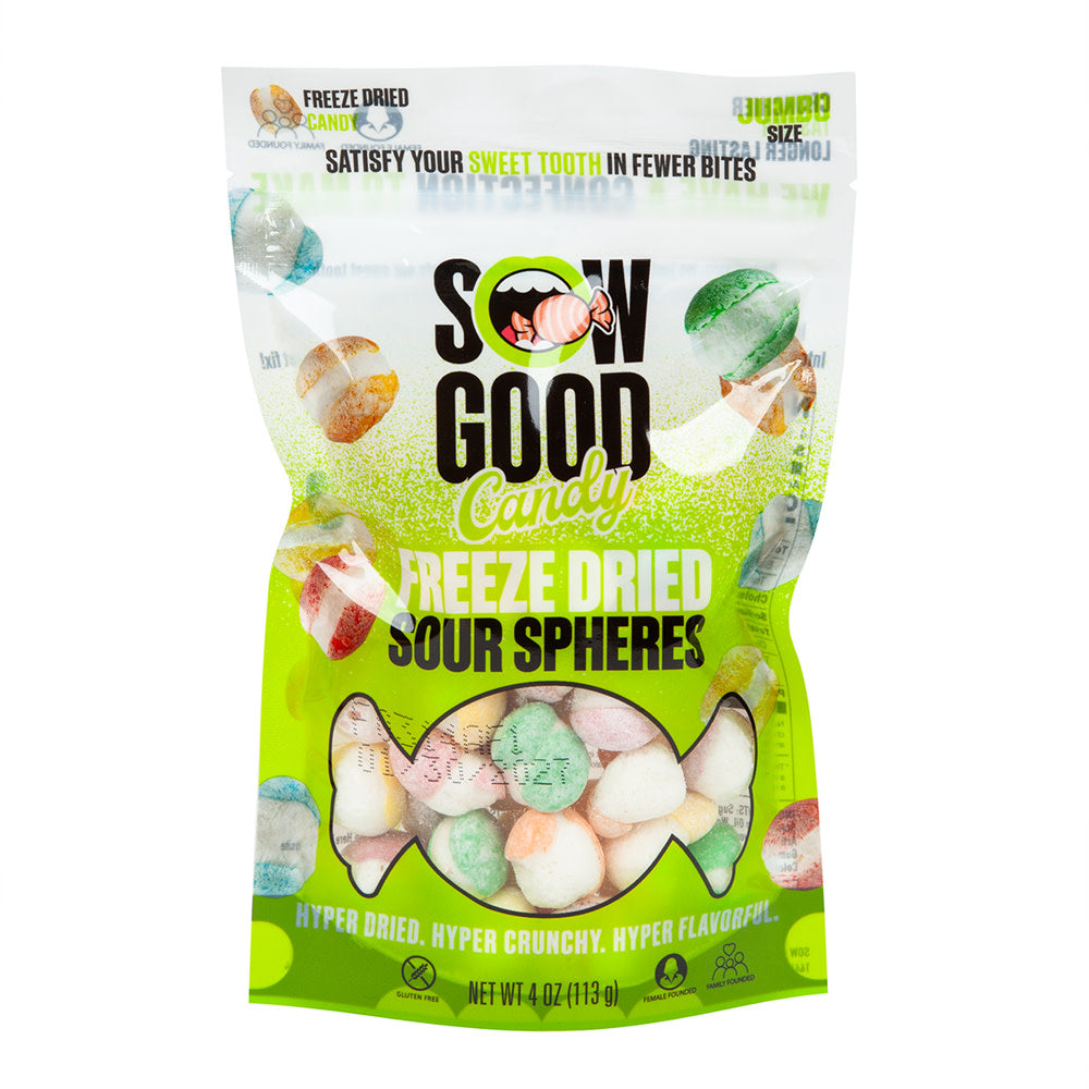 Sow Good Freeze Dried Sour Spheres 4 Oz Pouch