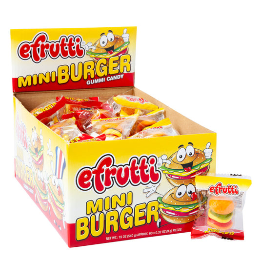 Wholesale Efrutti Gummi Mini Burger 0.32 Oz- Bulk