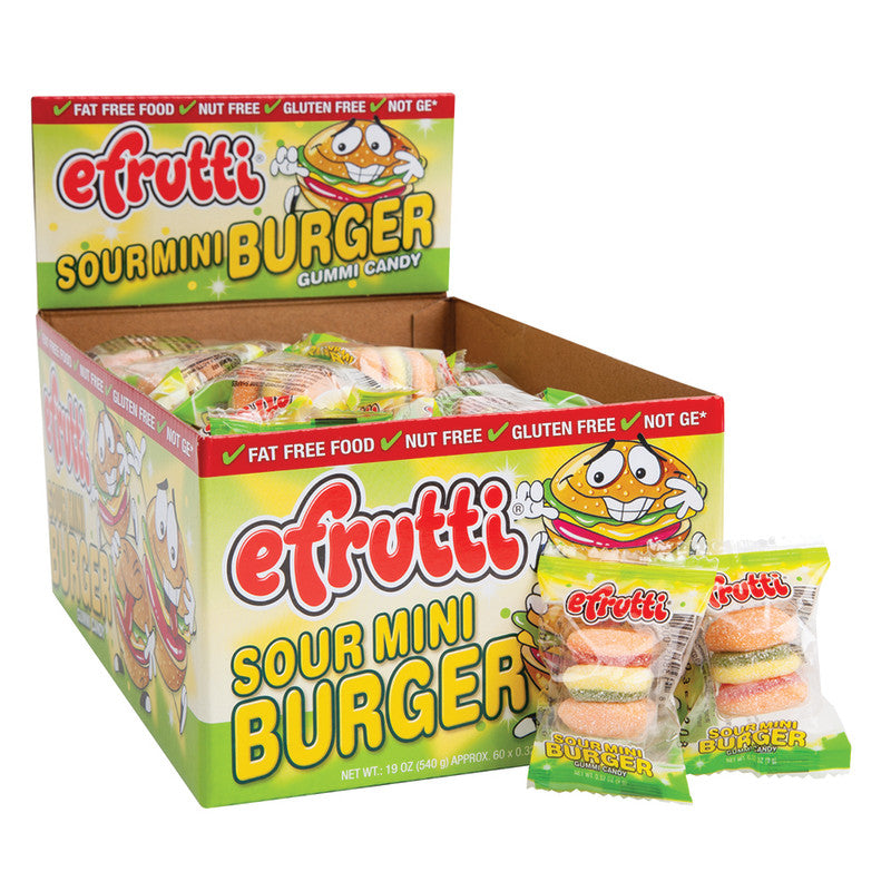 Wholesale Efrutti Sour Mini Burger 0.32 Oz Bulk