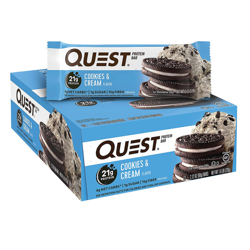Wholesale Quest Cookies And Cream Protein Bar 2.1 Oz - 144ct Case Bulk