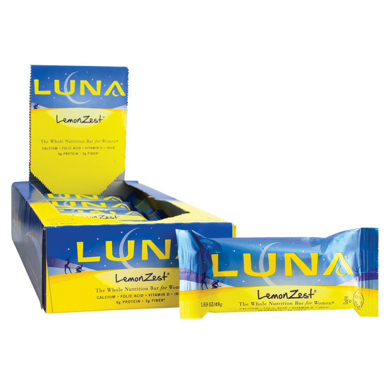 Wholesale Luna Lemon Zest 1.69 Oz Bar - 240ct Case Bulk