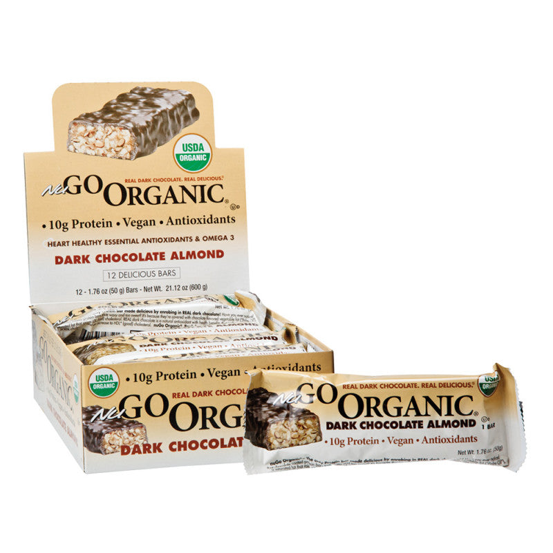 Wholesale Nugo Organic Dark Chocolate Almond Protein Bar 1.76 Oz - 96ct Case Bulk