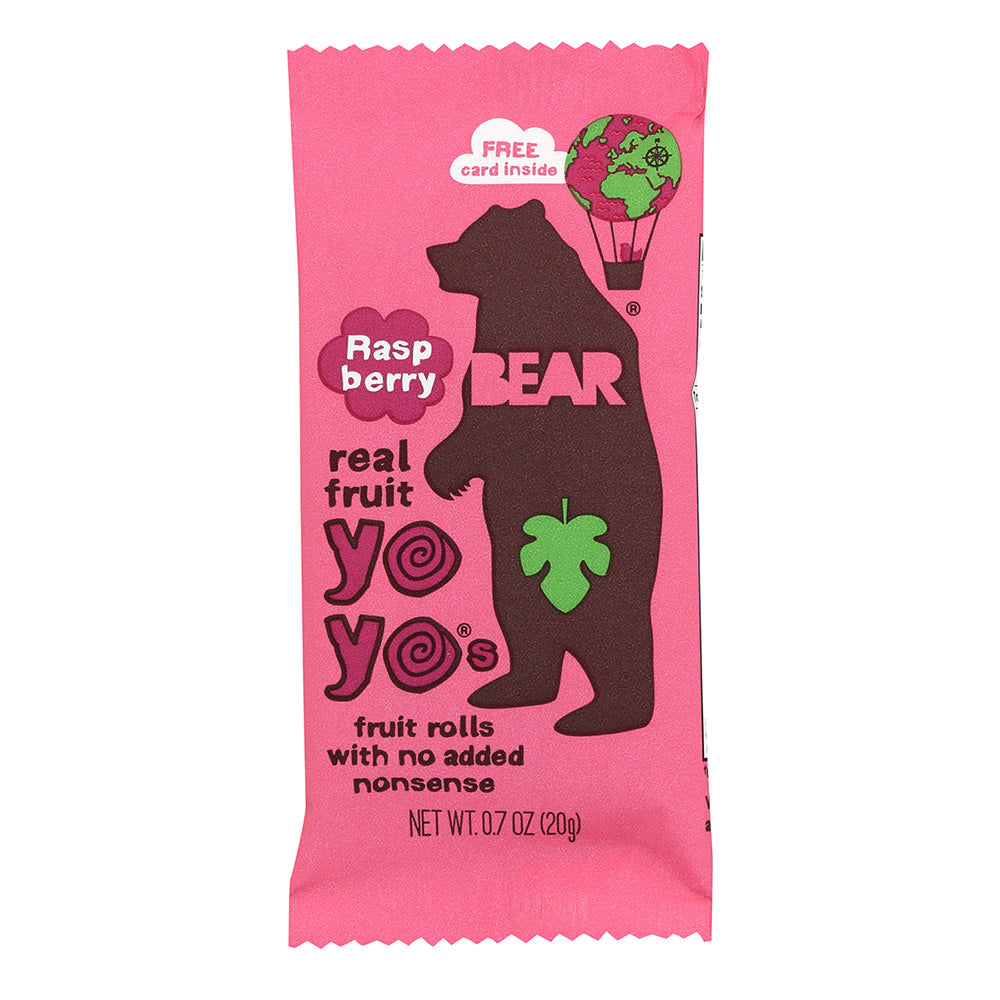 Bear Real Fruit Yoyo'S Raspberry Singles 0.7 Oz