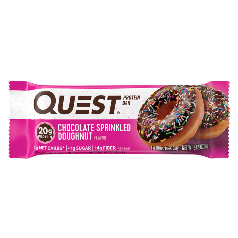 Wholesale Quest Bar Chocolate Sprinkled Doughnut 2.1 Oz - 144ct Case Bulk