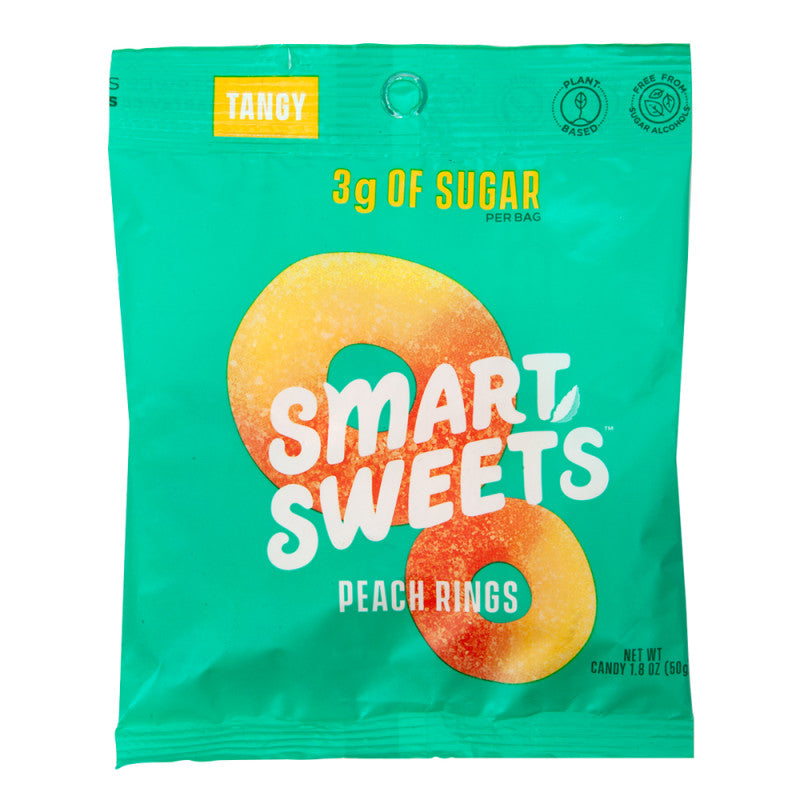 Wholesale Smartsweets Peach Rings 1.8 Oz Peg Bag Bulk