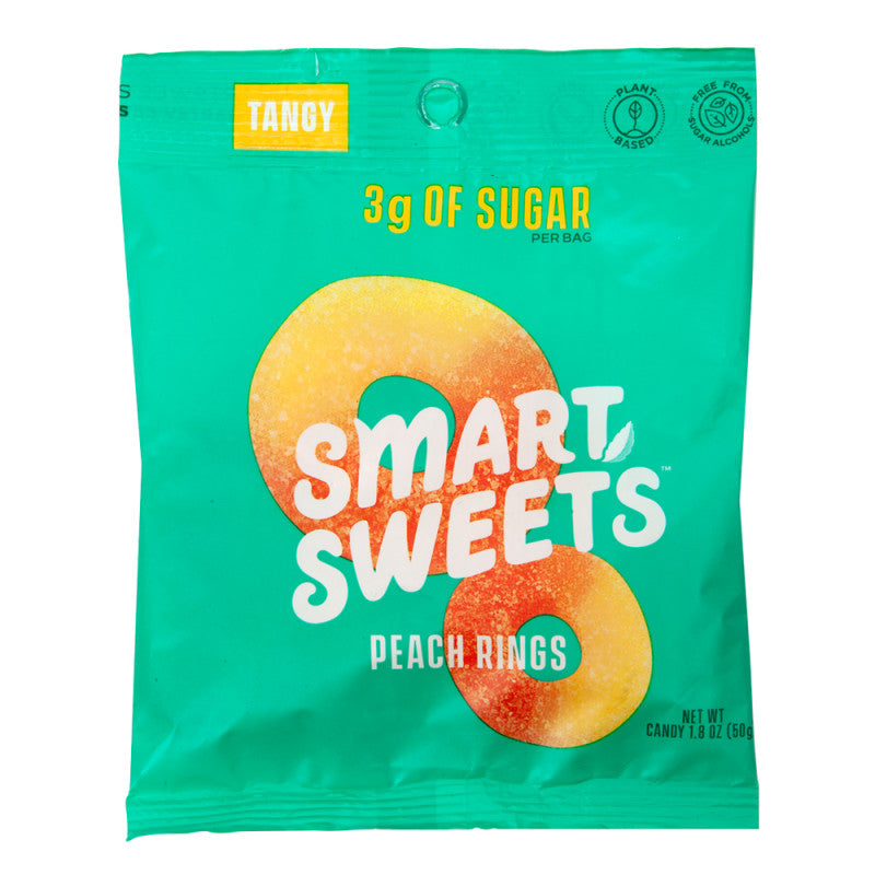 Wholesale Smartsweets Peach Rings 1.8 Oz Peg Bag- Bulk