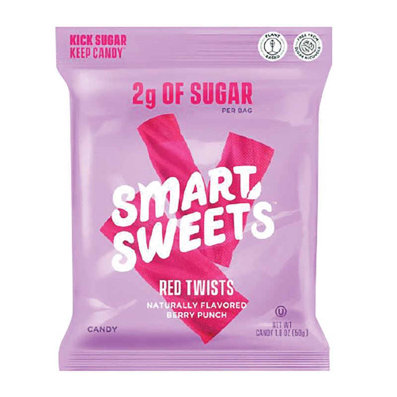 Wholesale Smart Sweets Red Twists 1.8 Oz Pouch Bulk
