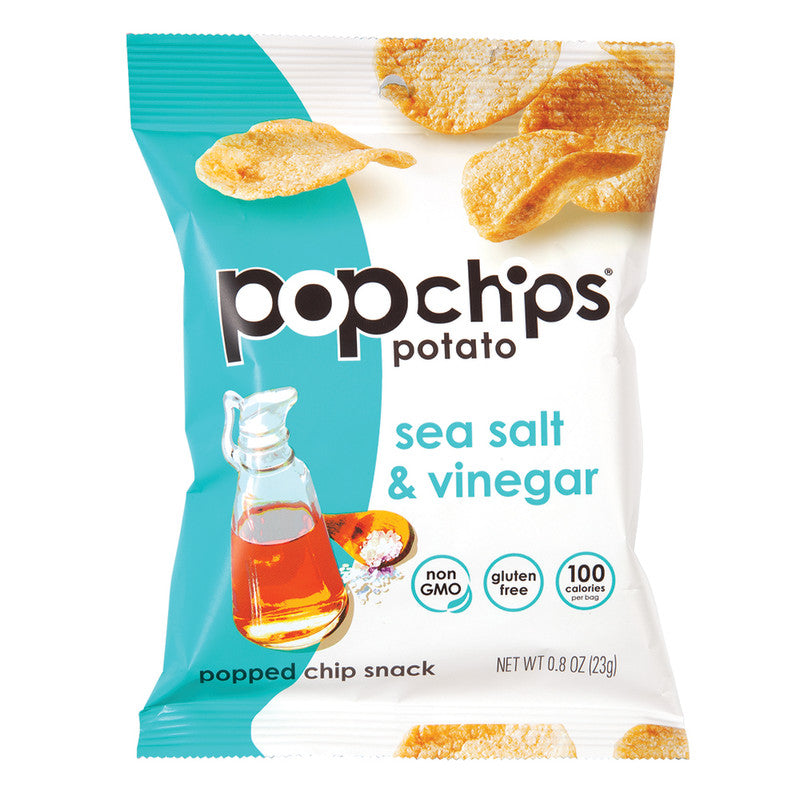 Wholesale Popchips Sea Salt & Vinegar 0.8 Oz Pouch - 24ct Case Bulk