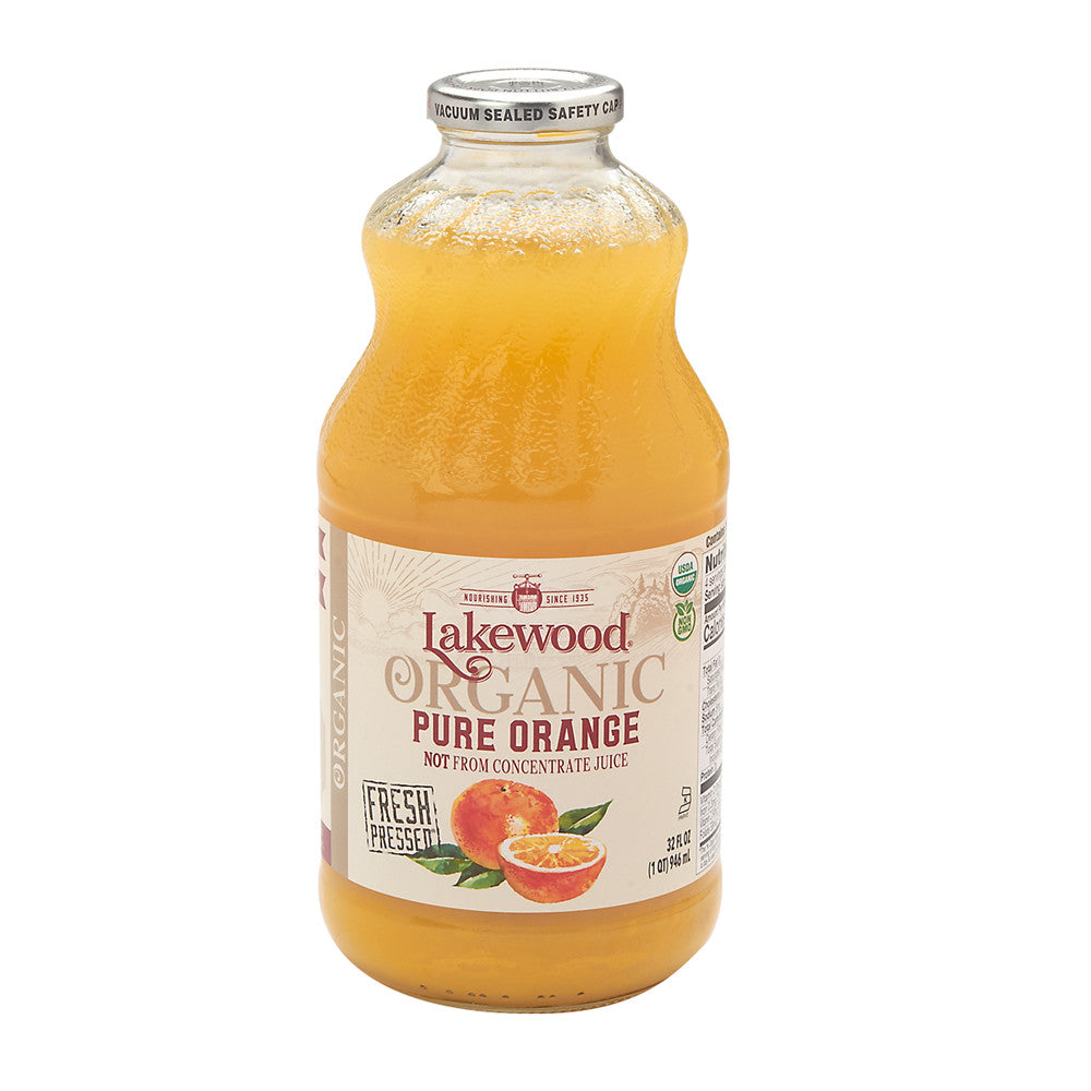 Lakewood Organic Juices Orange Juice 32 Oz Bottle