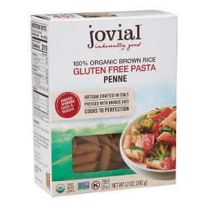Wholesale Jovial Gluten Free Brown Rice Penne Rigate Pasta 12 Oz Box 12ct Case Bulk