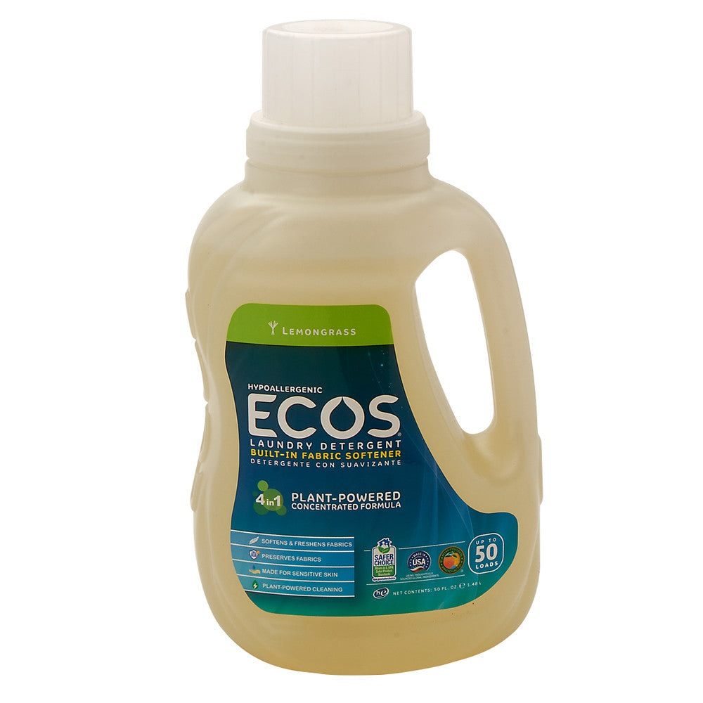 Wholesale Earth Friendly Ecos Lemongrass Laundry Detergent 50 Oz Bottle- Bulk