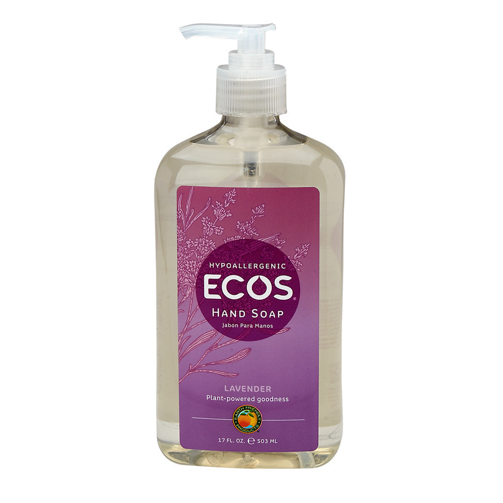 Earth Friendly Liquid Lavender Hand Soap 17 Oz Pump Bottle