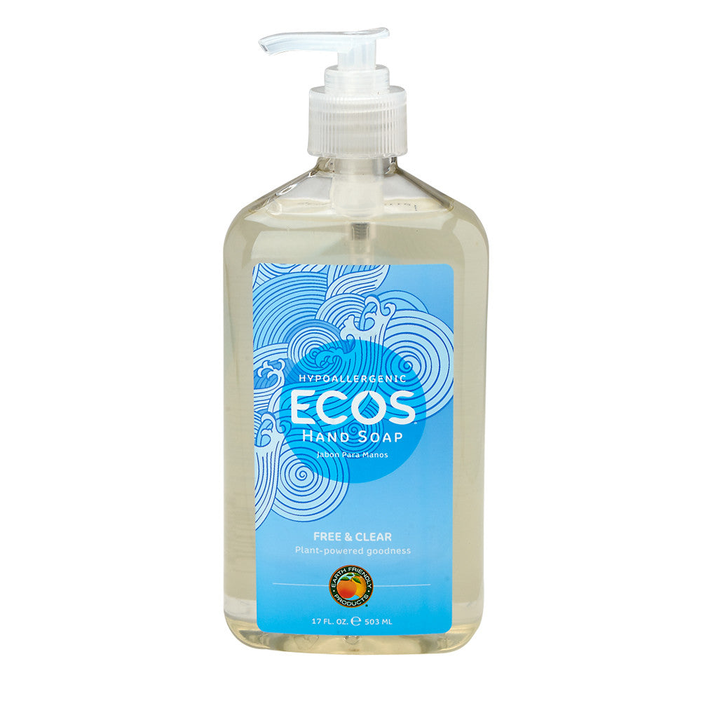 Earth Friendly Fragrance Free Liquid Hand Soap 17 Oz Pump Bottle