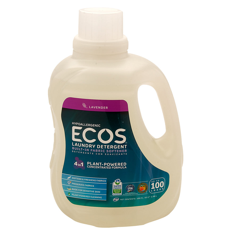 Earth Friendly Ecos Lavender Laundry Detergent 100 Oz Bottle