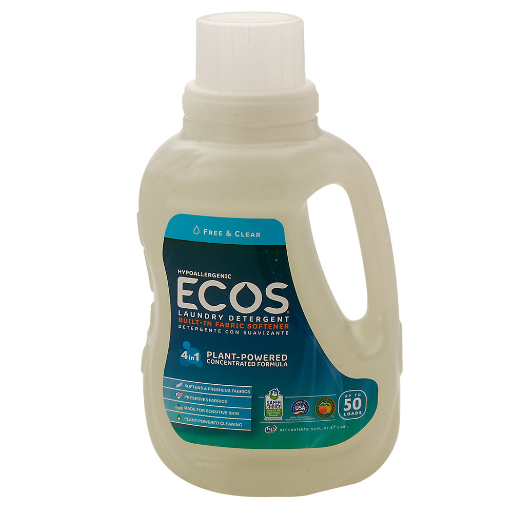 Earth Friendly Ecos Fragrance Free Liquid Laundry Detergent 50 Oz Bottle