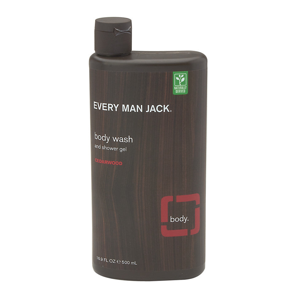 Every Man Jack Cedarwood Body Wash 16.9 Oz Bottle